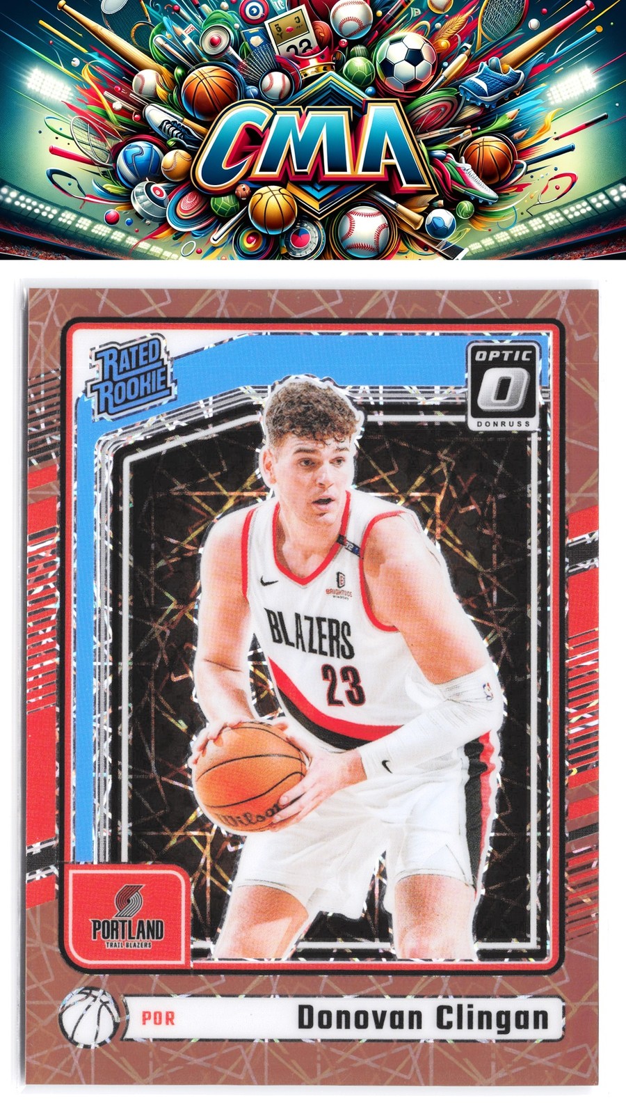 2024-25 Donruss Optic #272 Donovan Clingan Bronze Velocity #/125