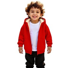 Boys Fleece Lined Full Zip Hooded Jacket