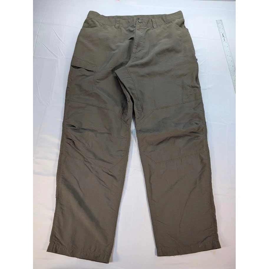 The North Face Mens Pants 38 Olive Green Nylon Hiking Cargo Outdoor