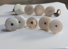 Vintage mother of pearl cufflinks shirt studs. Non-matching variety of 9.