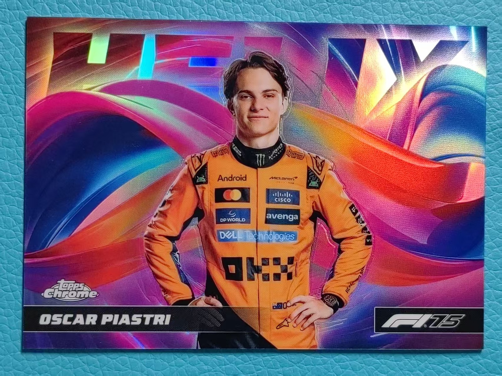 Oscar Piastri 2025-26 Topps Chrome F1 SSP Refractor Helix 75th Anniv #HLX-6