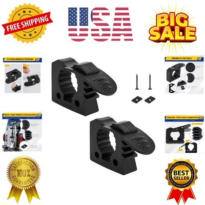 Rubber Clamp (2 Pack) Adjustable Non-Slip Quick Release Mount, Fits 1'' - 2-1/4''