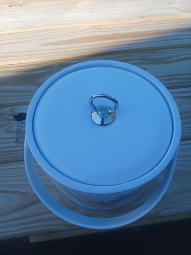 Secchiello refrigeratore ghiaccio/vino vintage Phoenix a righe pastello 7" x 7" - Foto 4 di 8