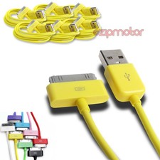 6 USB SYNC DATA POWER CHARGER CABLE DOCK CONNECTOR APPLE IPAD IPHONE IPOD YELLOW