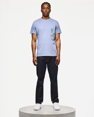 Weekend Offender Porcaro T-Shirt Blue Shadow