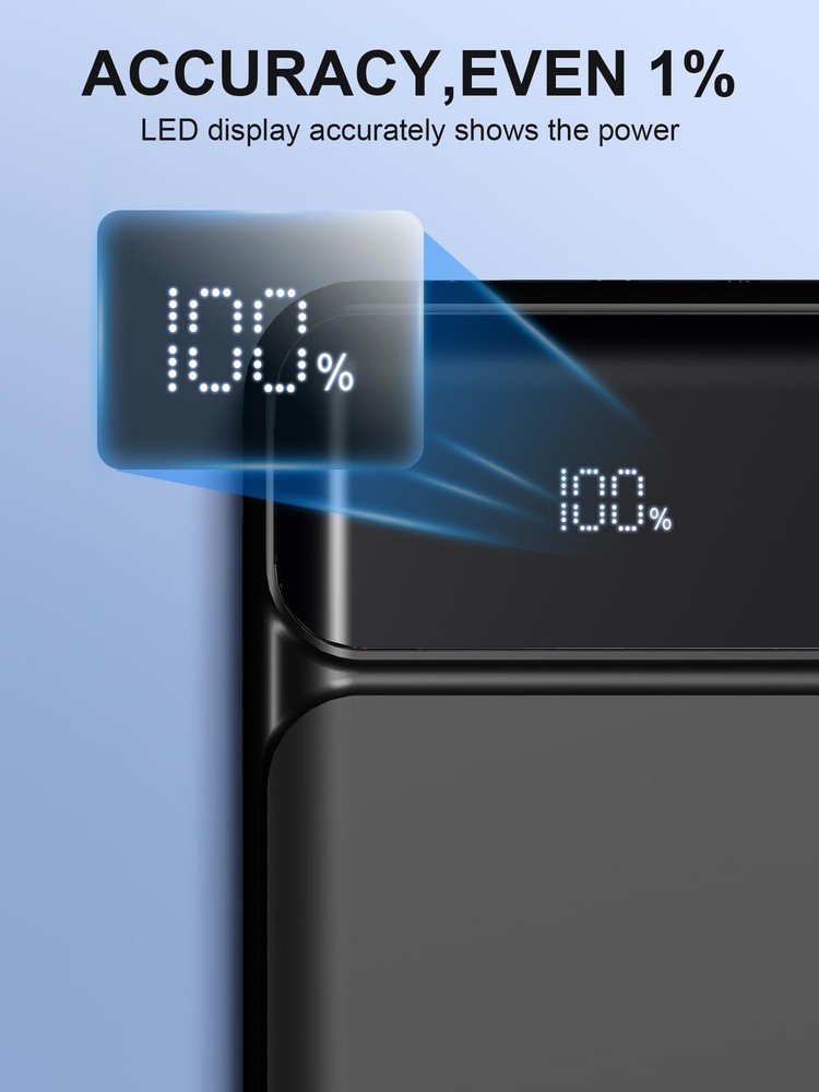 High-Capacity 49800mAh Power Bank with 3 Outputs - Fast Portable Phone Charger