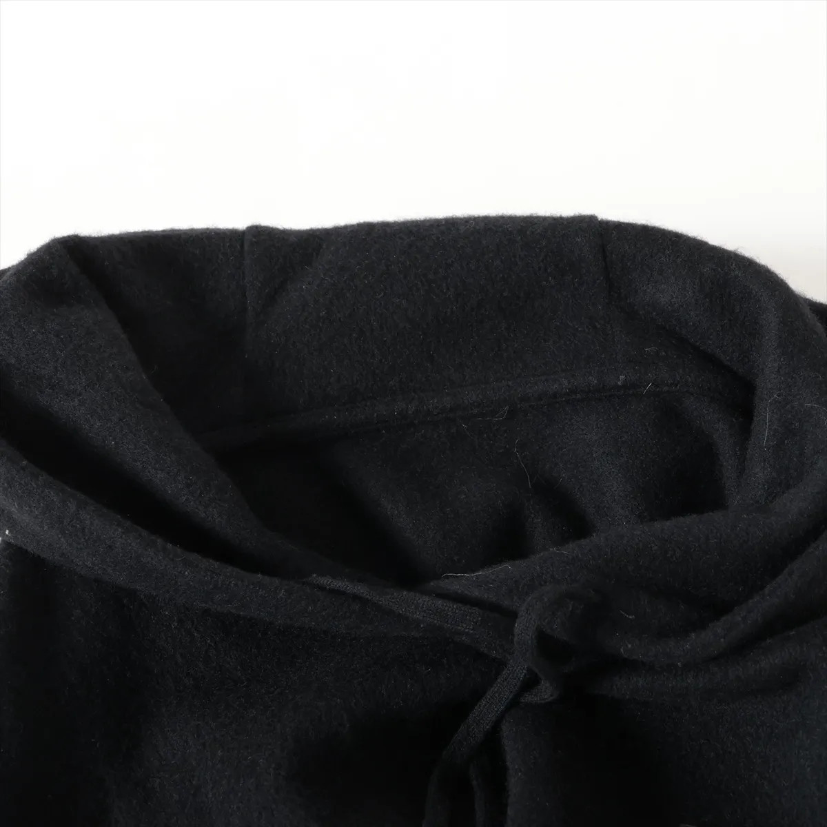 Prada Triangle logo 21 years Wool & Cashmere Hoodie 40 Ladies' Black No brand ta thumbnail 3