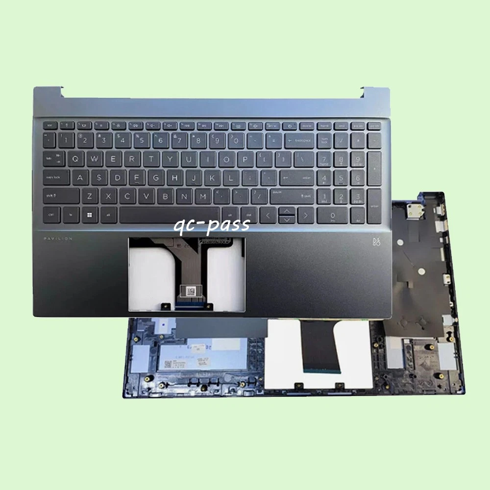 Non-Backlit New for Pavilion 15-AU 15-AW Palmrest Keyboard Touchpad Red L51800-001, L23881-001