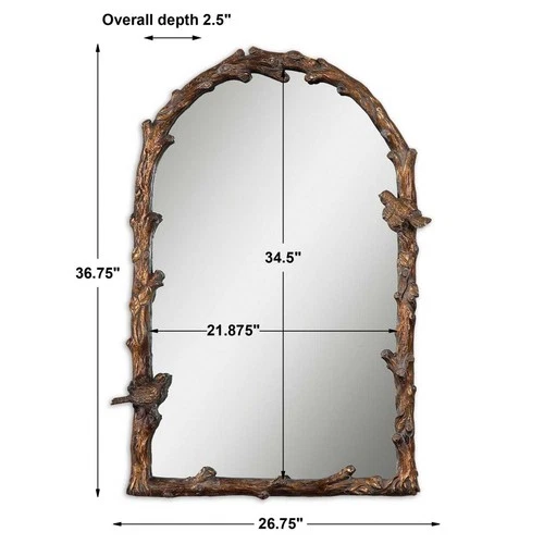 Paza - 36.75 inch Arch Mirror - 26.75 inches wide by 2.5 inches deep Mirrors - Picture 4 of 5
