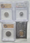 3 ICG Slabbed World Coins + 1943 Gold Plated Steel Wheat Cent Lot Bundle