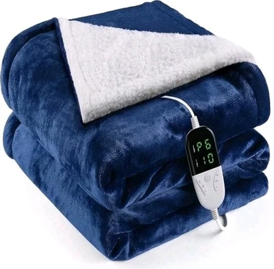 OneAmg Electric Heated Blanket Blue 60*70 Inch – 6 Heat Settings Free Delivery