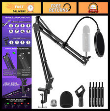 Heavy Duty Mic Stand for Blue Yeti Other Mics, Boom Arm, Windscreen Pop Filt