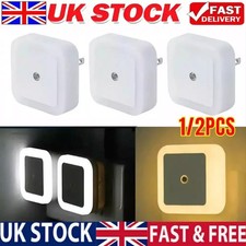 2x Automatic LED Night Light Plug in Energy Saving Dusk Dawn Sensor Kids Light