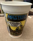 Vintage 1985 Masters of the Universe MOTU Plastic Cup Burger King He-Man Spydor