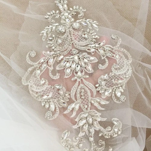 Apliques de diamantes de imitación cristal adición rebordear parche brillante vestido fiesta disfraz Foto 3 de 4