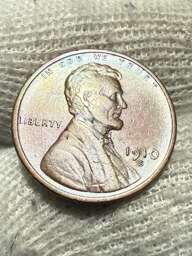 1910-S Lincoln Wheat Cent Au+ High Grade Toned