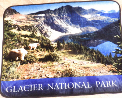 49'' x 62'' Glacier National Park Mountain Goat Throw/Blanket/Tapestry-Earth Ragz