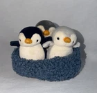 Jellycat Nesting Penguins NEST3P Plush Toy Collectible Rare 3 Penguin Blue Nest