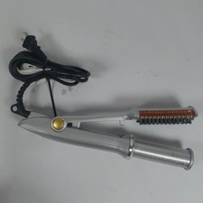 InStyler Rotating Iron IS1001 Silver Orange 2-Way Hair Straightener Curler 120V