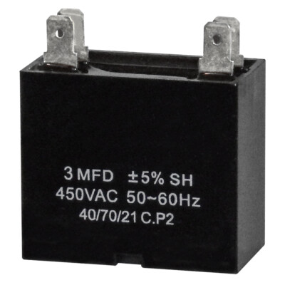 3 uF MFD x 450V Mini Split Capacitor Start-Up and/or Run - 4 Terminal 50/60HZ