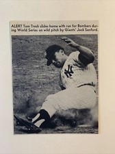 Tom Tresh World Series New York Yankees 1963 S S Baseball Pictorial 4X3 Panel