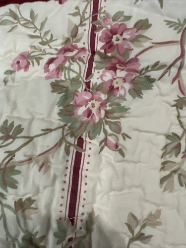 ARMOIRE KING SIZE HANDCRAFTED QUILT REVERSIBLE SOLID CREAM ST. REMY RIBBONS BNIP - Picture 22 of 24