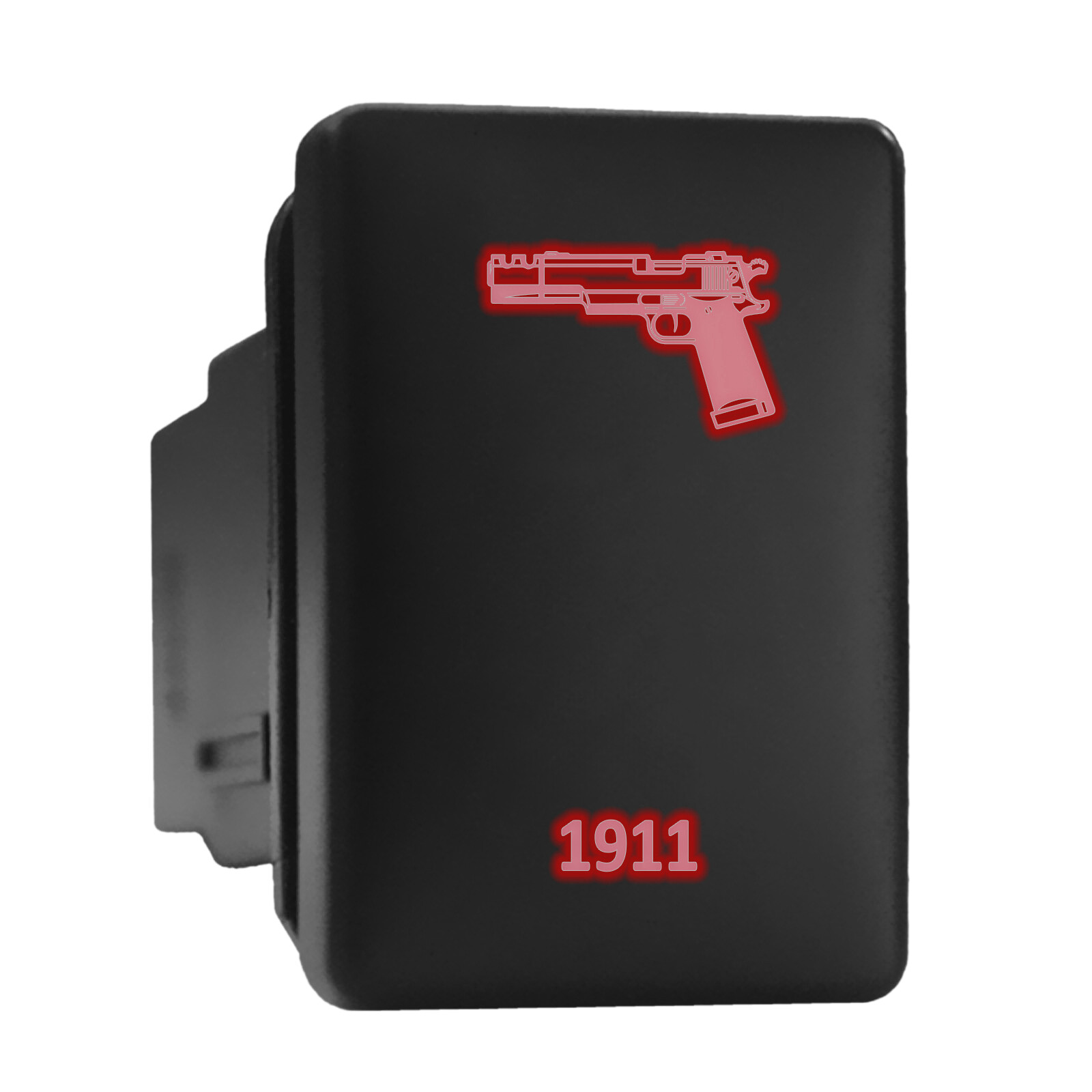 Red Backlit Short Push-In Switch 1.28x0.87 Inches for Toyota 1911 Model
