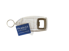 Bottle Opener Key Rings - R1 clear acrylic fobs made in the UK, 50x35mm inserts
