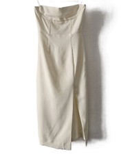 ASTR The Label ivory stretch strapless fitted cocktail dress (US 6)