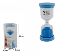 Clessidra In Vetro E Plastica Timer Sabbia Colorata Durata Tempo 3 Minuti dfh