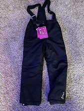 Weatherproof 32 Degrees Suspender Black Snow Pants Youth M