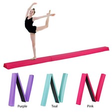 9ft Extra Firm Vinyl Balance Beam Folding Gymnastics Beam Tumbling Home 3 Colors