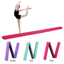 3 Colors Balance Beam Extra Firm Vinyl Folding Gymnastics Beam Tumbling Home 9ft