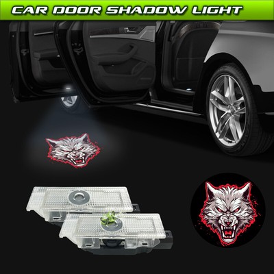 The Bloody Wolf Symbol Car Door Projector LED Ghost Shadow Light For Challe nger