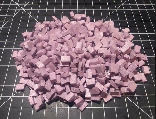 XPS FOAM SMALL INDIVIDUAL BRICKS BLOCKS Over 1800 Pcs! Many Scales Dioramas 8891