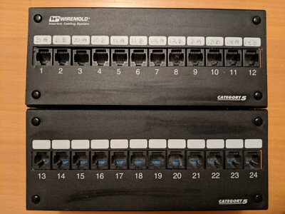 Wiremold Interlink Cabling System 24 Port Category 5 Patch Panel JP24 845EA5L