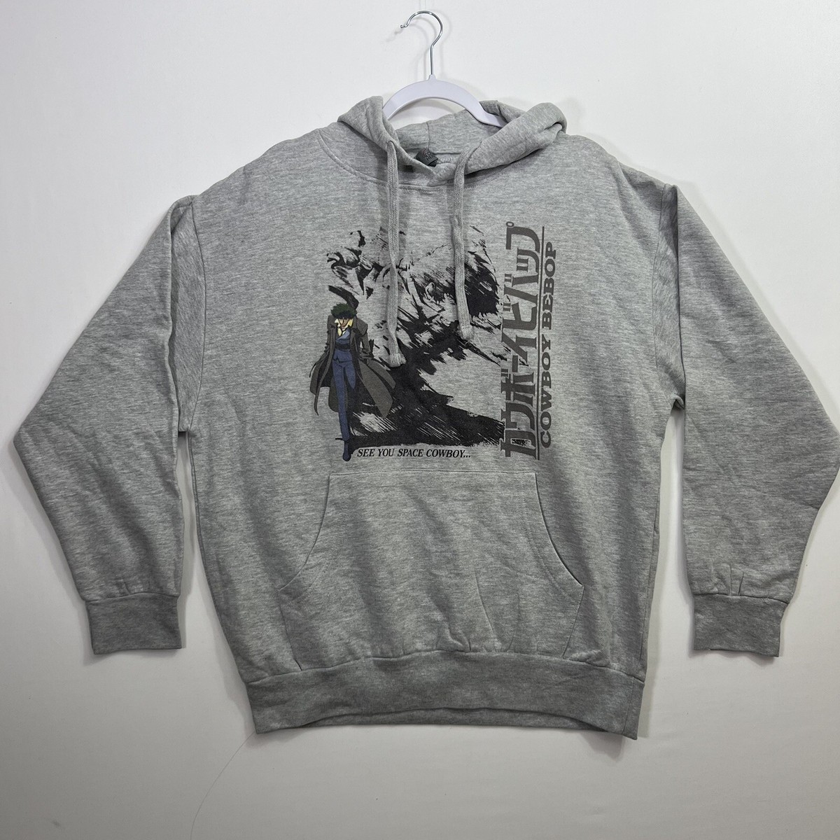 Cowboy Bebop Manga Anime Graphic Hoodie Men's Size XL Heather Grey