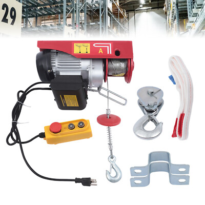Remote Control Overhead Lift Cranes Winch Load 1100lbs Electric Hoist Wired