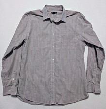 Gap Slim Fit Dress Shirt Men Size 17-17.5 Multicolor Gingham Long Sleeve Cotton