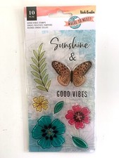 Vicki Boutin WHERE TO NEXT GOOD VIBES 10 Piece Clear Stamp Set