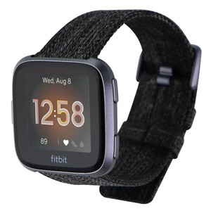 fitbit versa special edition smartwatch charcoal woven