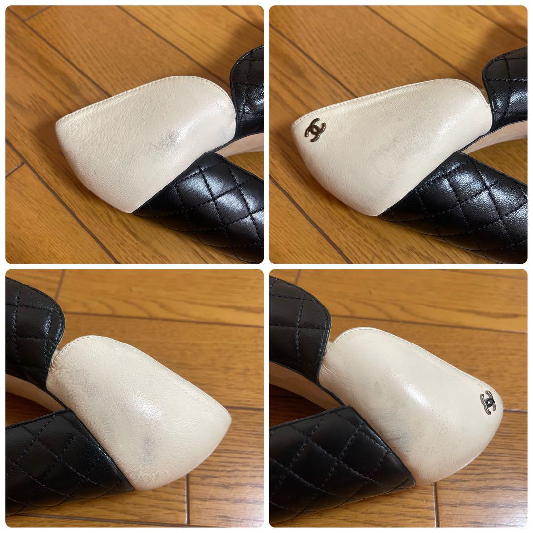 Chanel Pumps Heels Matelasse Patent Leather Black White Size 37 US About7 Women thumbnail 12