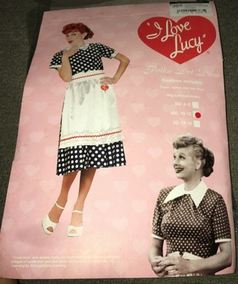 lucille ball blue polka dot dress