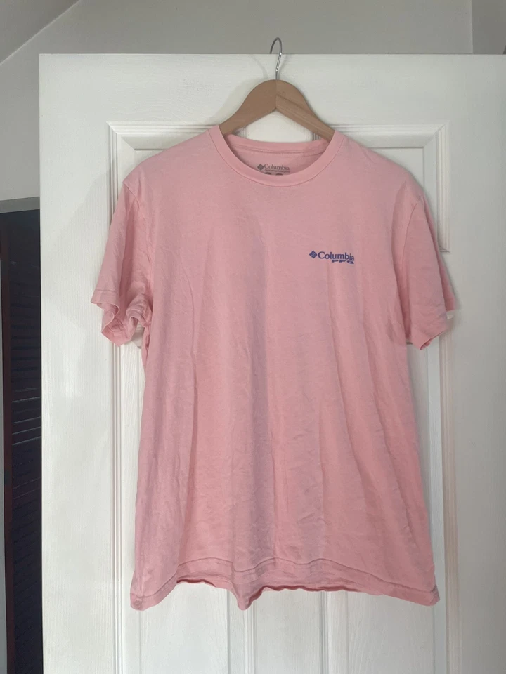 Camiseta rosa Columbia para hombre talla grande equipo de pesca de rendimiento PFG Foto 2 de 4