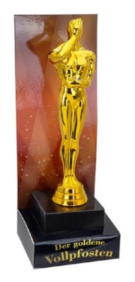 Statue goldener Vollpfosten Facepalm Champion King Queen of Idiots Geschenk 
