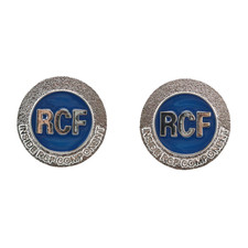 RCF logo badge replacement piece zinc alloy 30mm 1.18"