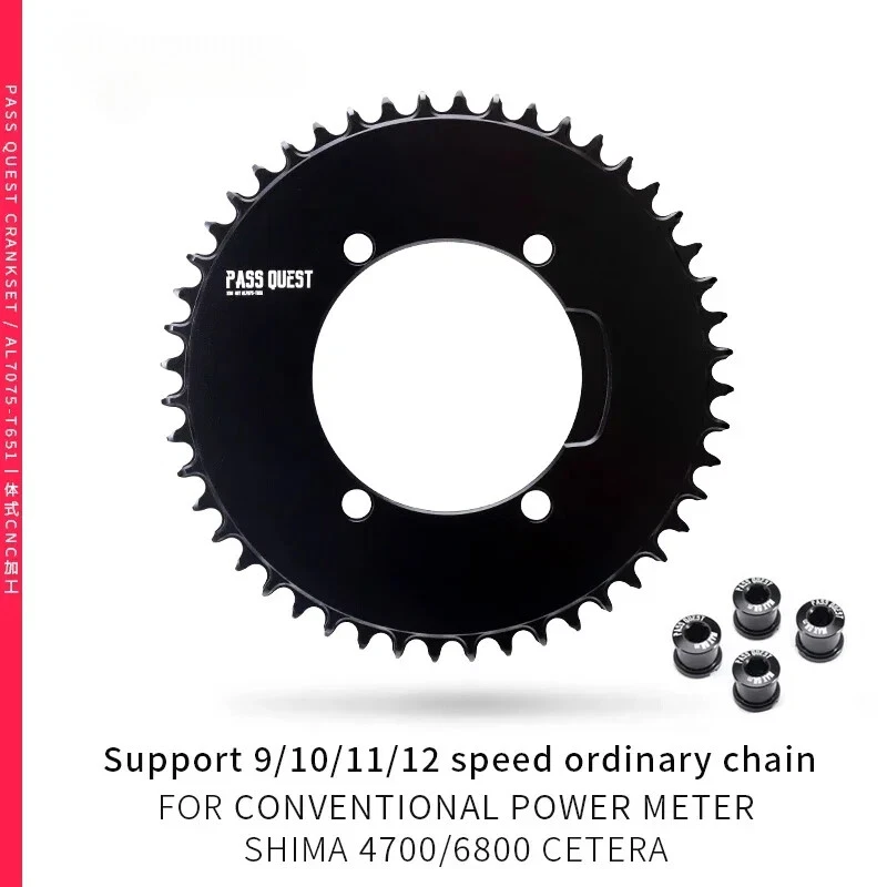 Road Bike 110BCD Chainring Round Positive Negative Gear Disc Crankshaft 36T-56T - Image 3 of 4