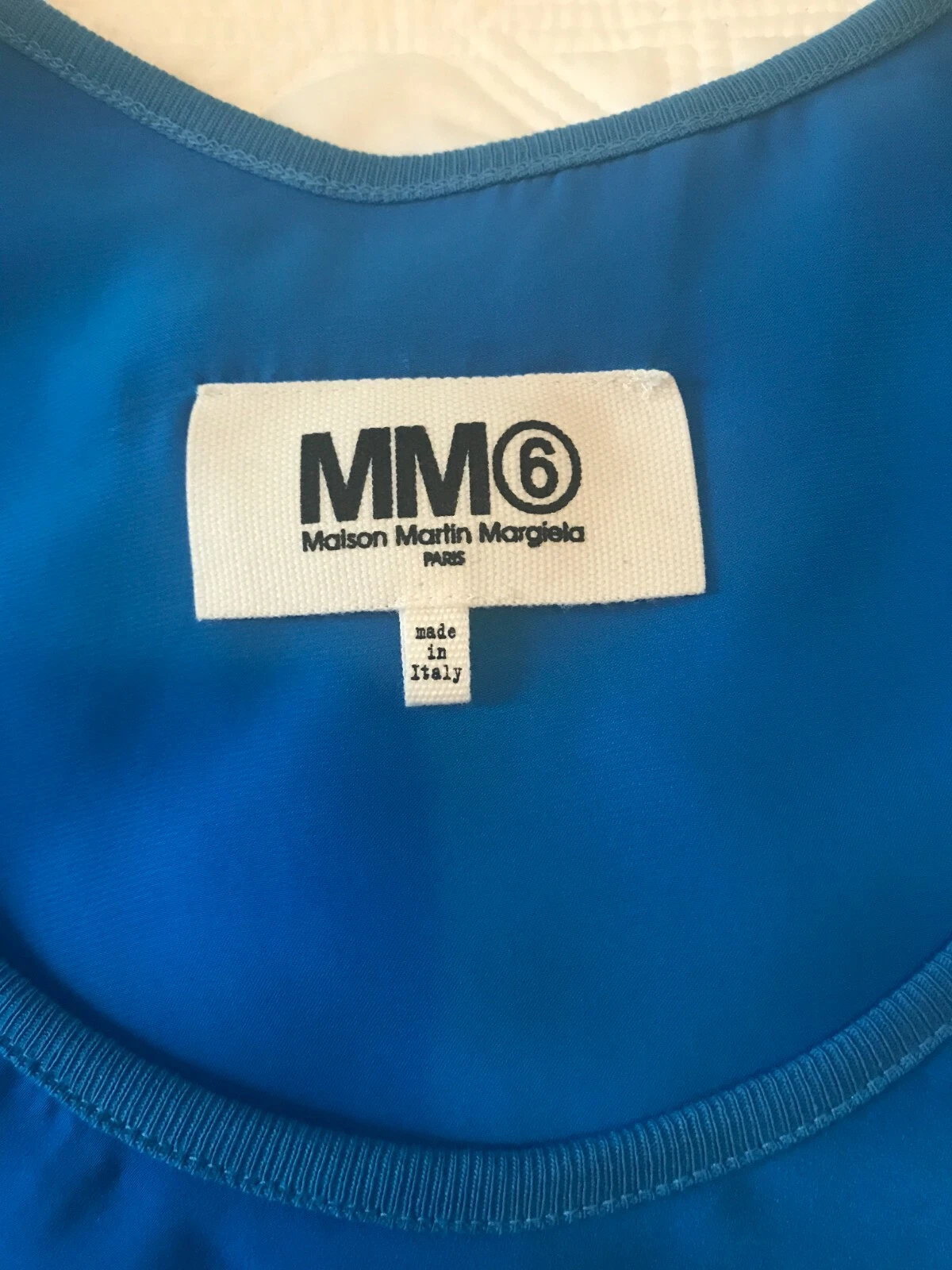 MAISON MARGIELA Abito MM6 Maison Martin Margiela blu a pieghe seta bias taglio a linea taglia A 40