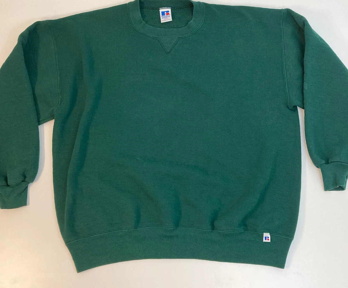 Vintage Russell Athletic Blank Sweatshirt XXL 90s Green USA
