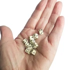 Tiny Dice Set of 10 Hand Made Bone miniature Dice Possibly Civil War Era 6-7 mm